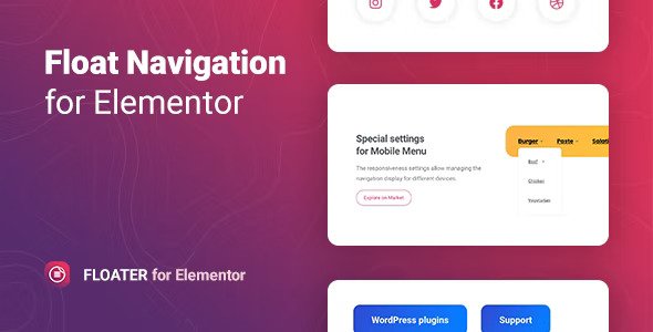 Floater v1.0.7 – Elementor 的固定浮动导航菜单插件破解版下载