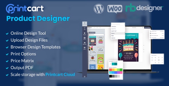 Printcart Product Designer v1.2.0 – woocommerce在线印刷店DIY设计插件破解版下载