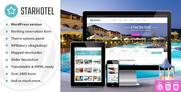 Starhotel v.3.0.3 – 酒店 WordPress 主题下载 GPL