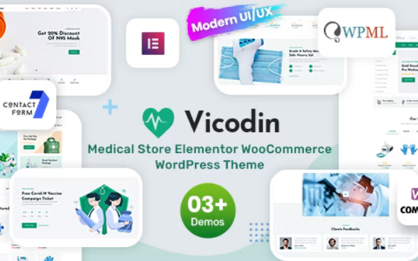 Vicodin v1.1 – 医疗商店 WordPress 主题下载