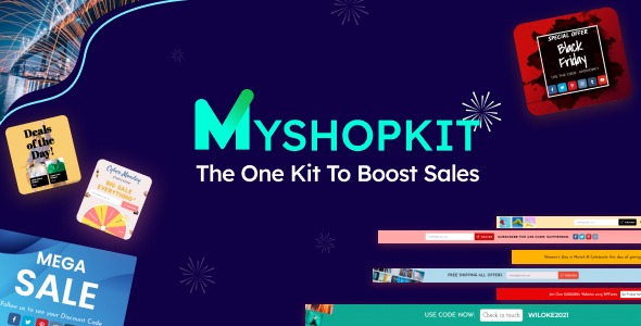 MyShopKit Popup SmartBar SlideIn v1.0.5 弹窗横幅营销公告插件下载