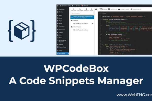WPCodeBox v2.0.12 将代码片段添加到 WordPress 的最简单方法插件破解版下载