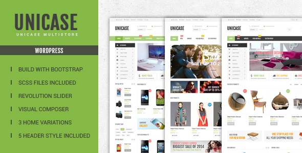 Unicase v.1.6.10 – 电子商店 WooCommerce 主题下载
