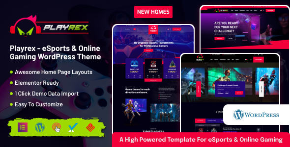 Playrex v1.1 – 电子竞技与游戏新闻 WordPress 主题下载