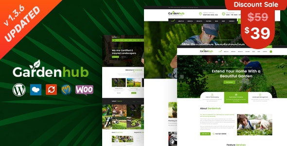Garden HUB v1.3.7 – 园艺、草坪和园林绿化 WordPress 主题下载