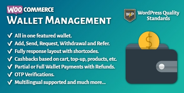 WooCommerce Wallet Management v2.6.0 WooCommerce 钱包管理插件下载