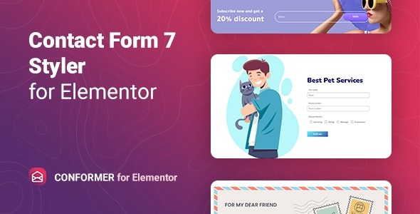 Conformer v.1.0.6 Contact Form 7 styler for Elementor 在 Elementor 编辑器中使用 Contact Form 7 样式插件下载