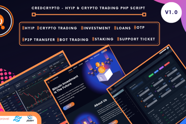 CredCrypto v3.1.2 – HYIP 投资和交易脚本PHP源码下载