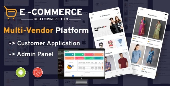 eCommerce v3.0 – 带有管理面板的多供应商电子商务 Android 应用程序源码下载