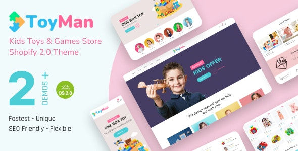 ToyMan v1.0 – 儿童玩具和婴儿商店 Shopify 2.0 主题下载