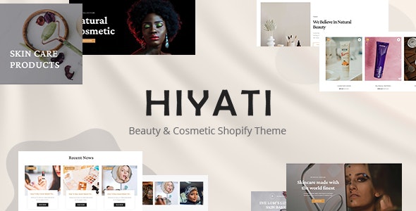 Hiyati – 美容化妆品 Shopify 主题下载