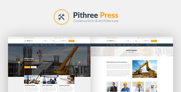 Pithree v2.1 建筑与建筑 WordPress 主题下载