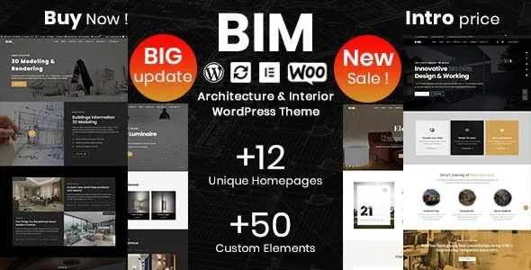 BIM v1.3.2 – 建筑与室内设计 Elementor WP 主题下载