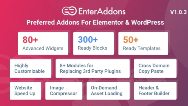Enter Addons Pro v1.0.5 | Elementor 和 WordPress 的首选插件下载