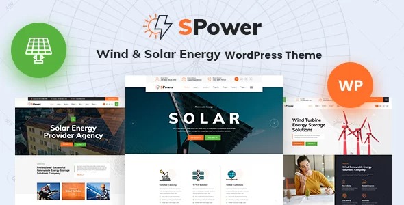 SPower v1.0 – 风能和太阳能 WordPress 主题下载