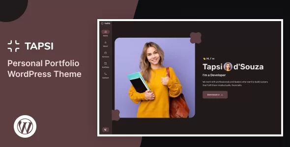 Tapsi v1.0 – 个人作品集 WordPress 主题下载