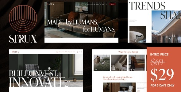 Strux v.1.0 – 建筑与室内设计 WordPress 主题下载