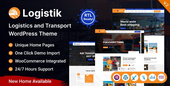 Logistik v1.0.0 –运输与物流 WordPress 主题下载