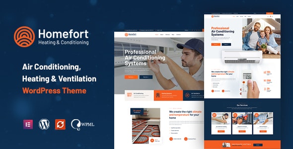 Homefort v1.1.2 – 空调和供暖 WordPress 主题 + RTL下载