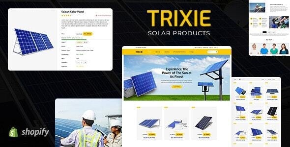 Trixe Solar Responsive Shopify Template May 6, 2023 主题下载