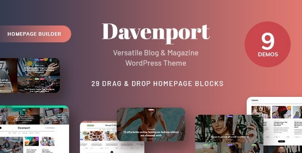 Davenport v1.3 – 多功能博客和杂志 WordPress 主题下载