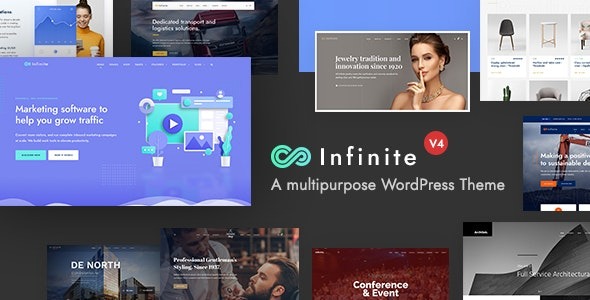 Infinite v4.0.3 响应式多用途 WordPress 主题下载