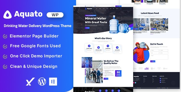 Aquato v1.0.0 饮用水输送 WordPress 主题下载