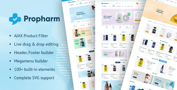 Propharm v.1.6 – 药学和医疗 WordPress WooCommerce 主题下载