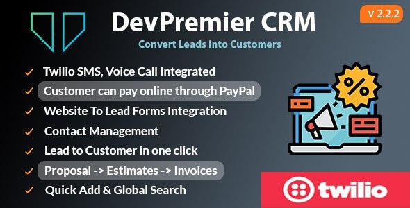 DevPremier CRM v2.2.2 将潜在客户转化为客户源码下载