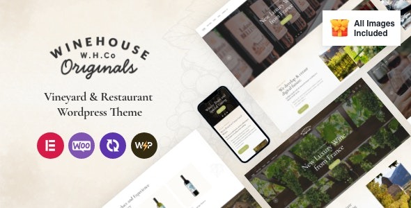 Wine House v3.9.0 葡萄园和餐厅酒类商店 WordPress 主题下载