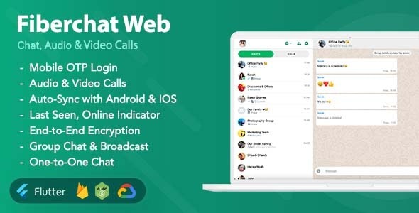 Fiberchat Web v1.0.6 聊天和通话网络应用程序 |网络应用程序源码下载