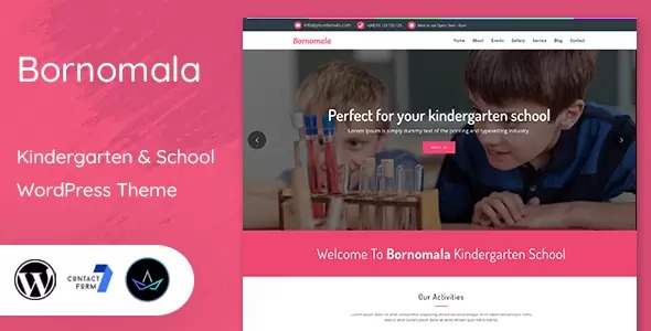 Bornomala v1.7 – 幼儿园和学校 WordPress 主题下载