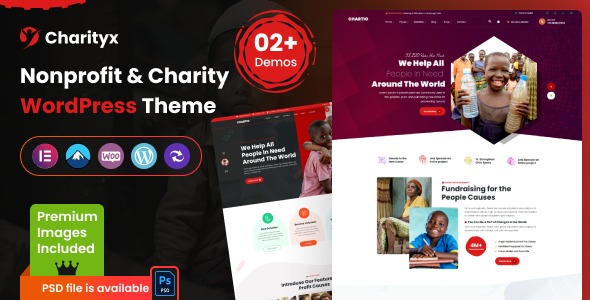 Charityx v1.0.1 – 慈善与非营利 WordPress 主题下载