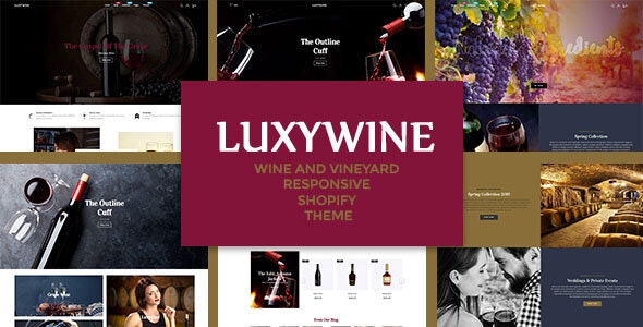 Luxywine 1.0 – 葡萄酒和葡萄园响应式 Shopify 主题下载