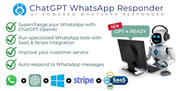 WhatsApp ChatGPT AI Responder + SaaS | WhatsApp Automation v1.0 WhatsApp ChatGPT AI 自动聊天应答自动化源码下载