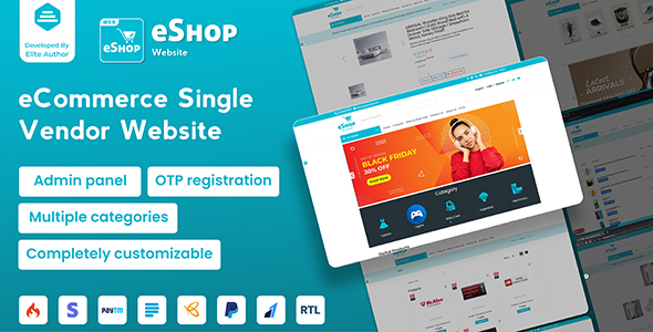 eShop Web eCommerce Single Vendor Website | eCommerce Store Website v4.0.5.1 电子商务商店网站源码下载