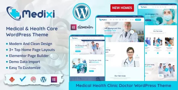 Medixi v1.1.0 医生和医疗 WordPress 主题下载