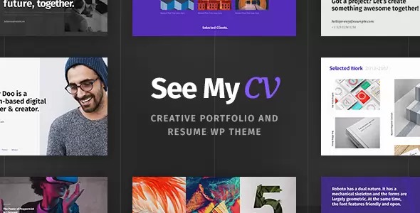 See My CV v1.1.6 简历和 vCard WordPress 主题下载