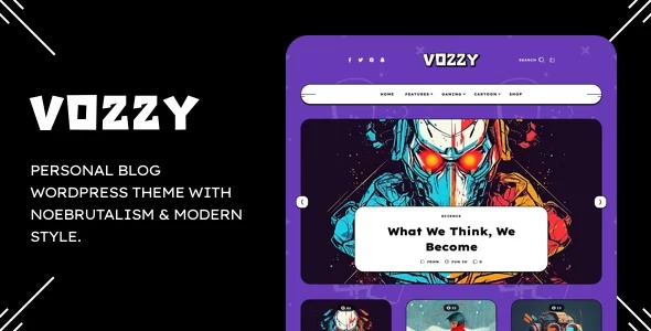 Vozzy v1.02 现代与新粗野主义 WordPress 主题下载