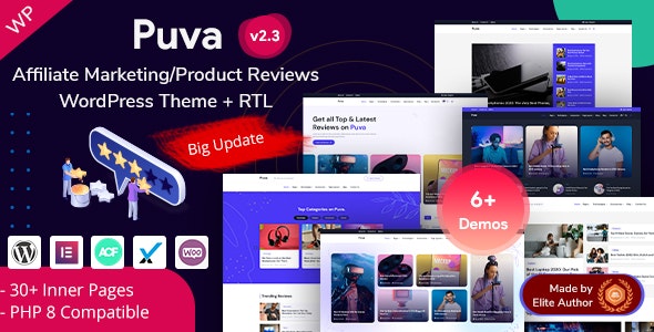 Puva v2.3 – 在线博客和附属产品评论 WordPress 主题下载