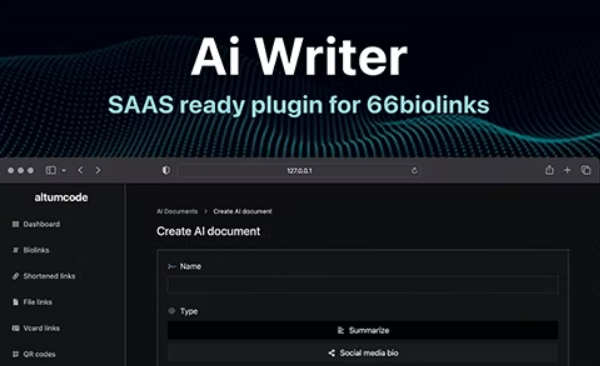 AI v7.0.0 写作助手、图像生成器、语音转文本 66biolinks源码插件下载