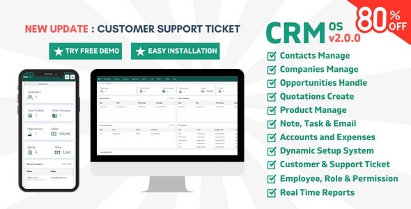CRM OS v2.0.0 适用于初创企业和企业的 CRM 软件CRM OS源码下载
