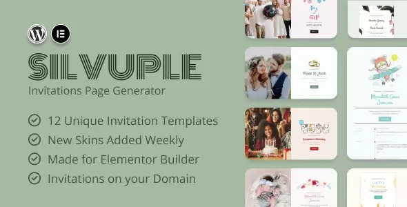 Silvuple v1.0.1 在线邀请函制作工具（Elementor 插件）下载