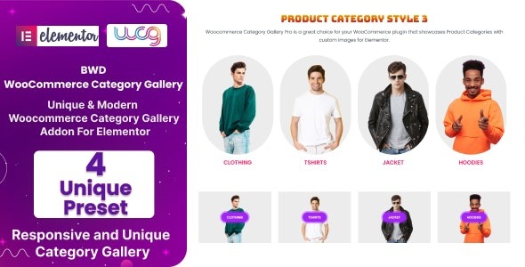 BWD WooCommerce Category Gallery Addon For Elementor v.1.0 插件下载