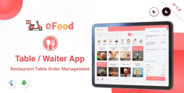 eFood Table/Waiter App v1.4 源码下载