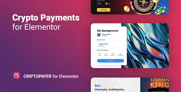 Criptopayer v1.0.0 Elementor 的加密支付按钮插件下载