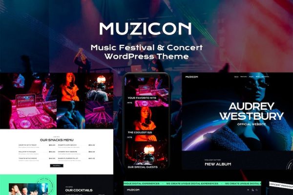 Muzicon v1.9.0 音乐节和音乐会 WordPress 主题下载