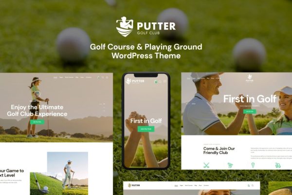 Putter v1.7.0 高尔夫球场和游乐场 WordPress 主题下载