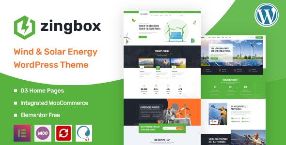 Zingbox v1.0.8 风能和太阳能 WordPress 主题下载