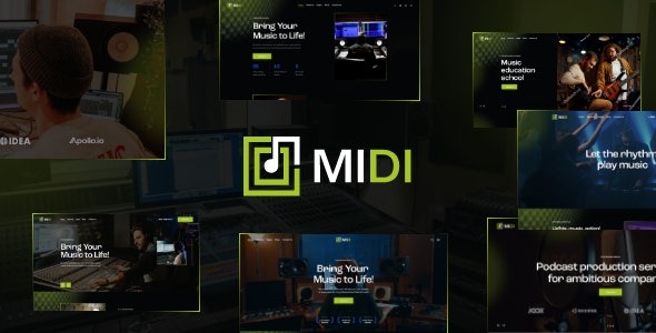 Midi v1.7 声音和音乐制作 WordPress 主题下载